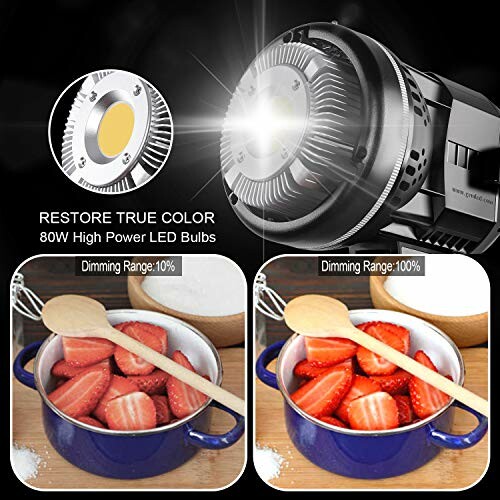 LED light comparison showing dimming effect on strawberries in a pot.