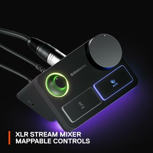 XLR stream mixer with mappable controls.